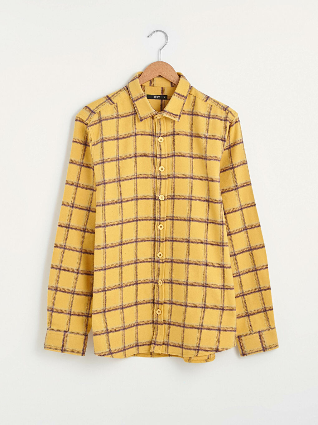 Slim Fit Long Sleeve Plaid Men's Flannel Shirt -S1CG10Z8-LQ2