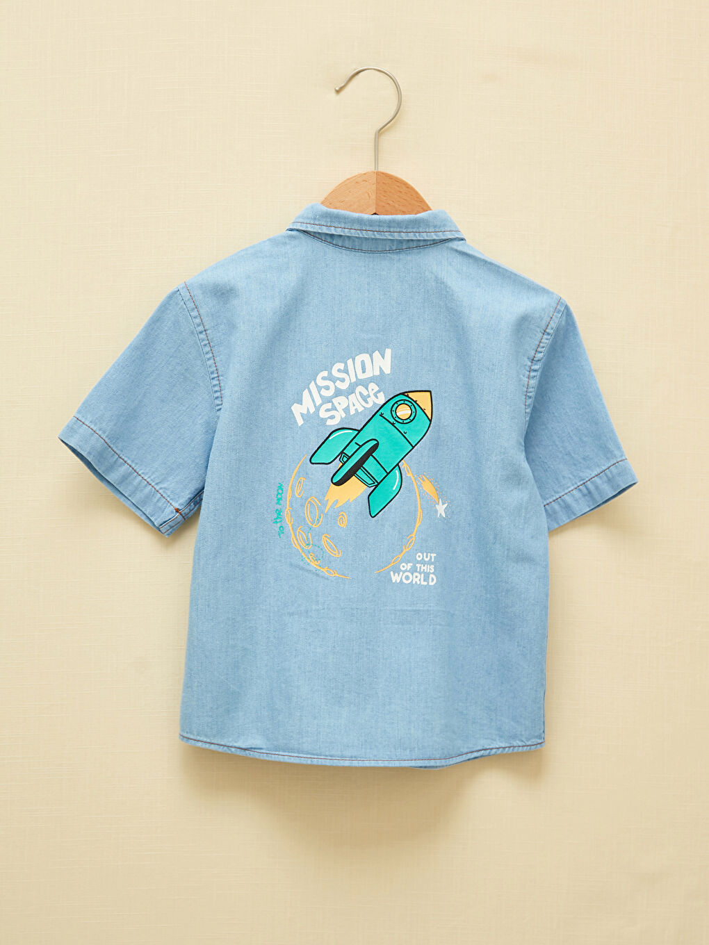 Short Sleeve Printed Baby Boy Jean Shirt S1IF32Z1311 S1IF32Z1311