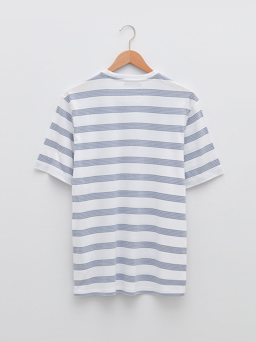 Crew Neck Short Sleeve Striped Combed Cotton Mens T Shirt S1m908z8