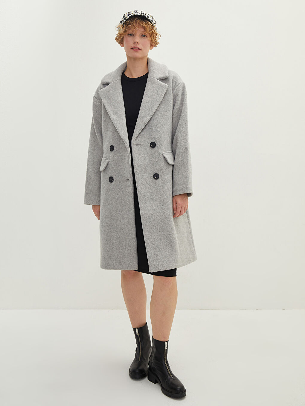 Jacket Collar Regular Long Sleeve Women's Cachet Coat -W10866Z8-LAL -  W10866Z8-LAL - LC Waikiki