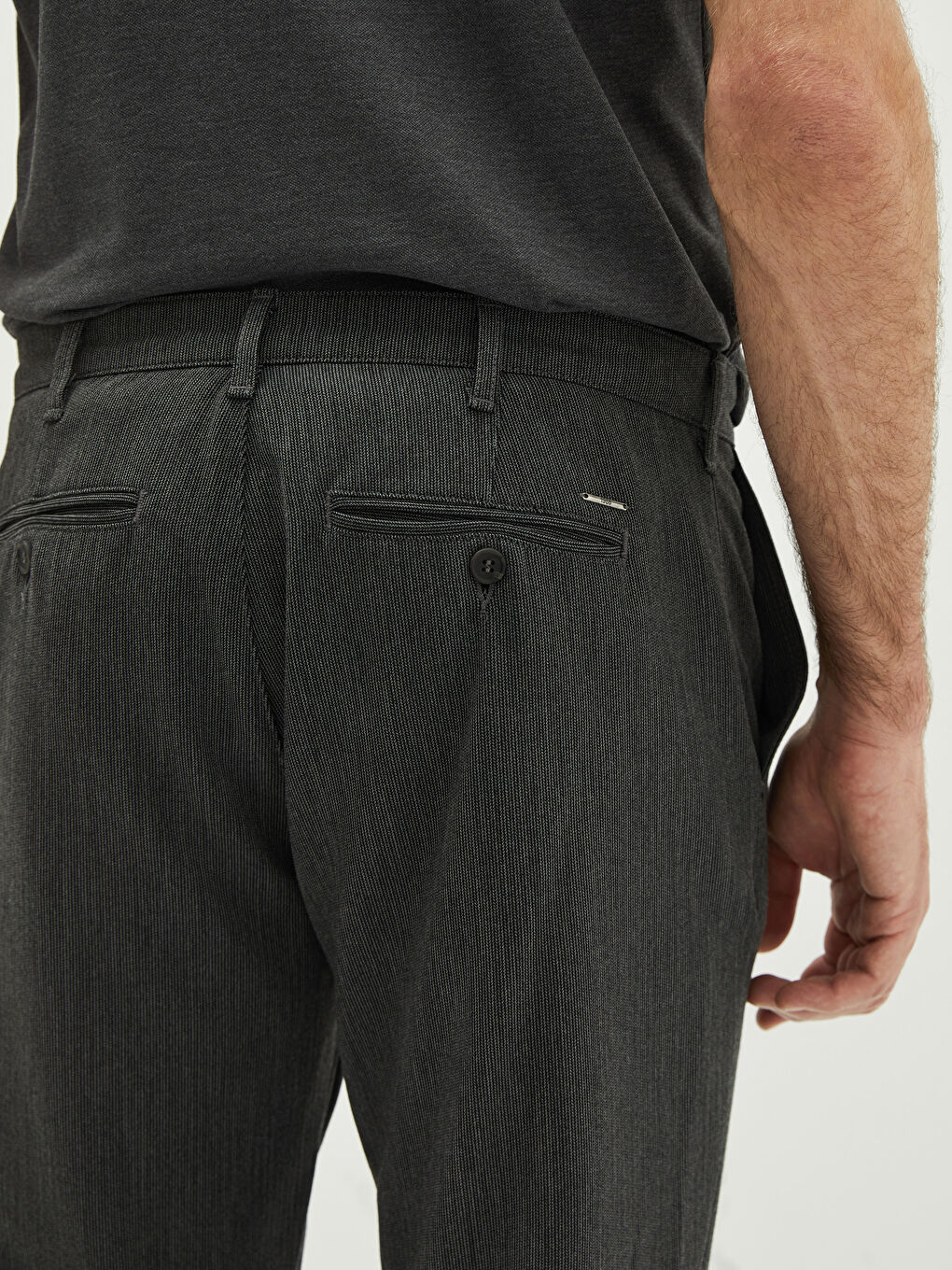 Slim Fit Textured Men's Trousers -W11693Z8-DYC - W11693Z8-DYC - LC Waikiki