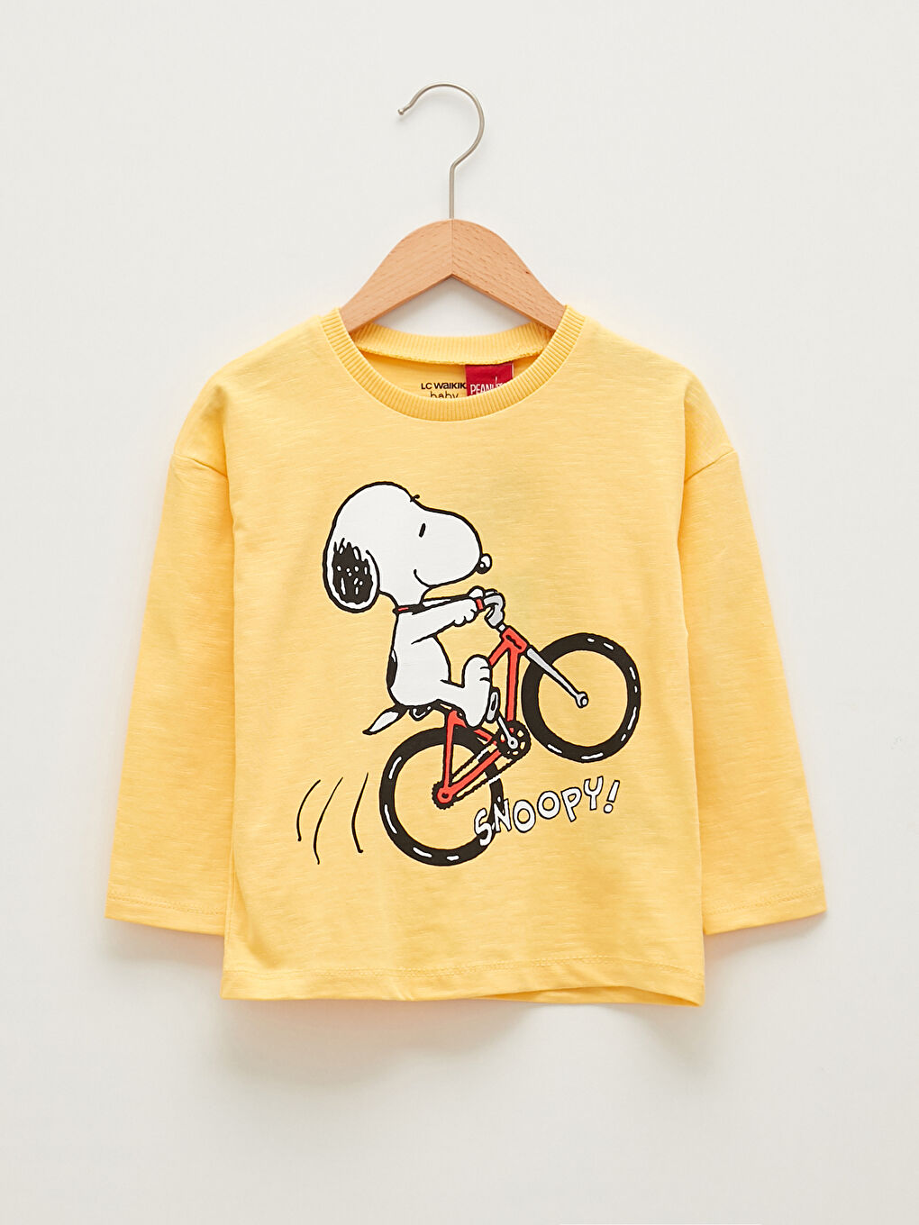 Crew Neck Long Sleeve Snoopy Printed Baby Boy T-Shirt -W18038Z1-FXD -  W18038Z1-FXD - LC Waikiki