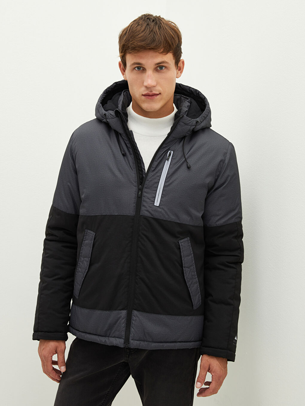 Standard Fit Hooded Men's Coat -W19370Z8-CVL - W19370Z8-CVL - LC Waikiki