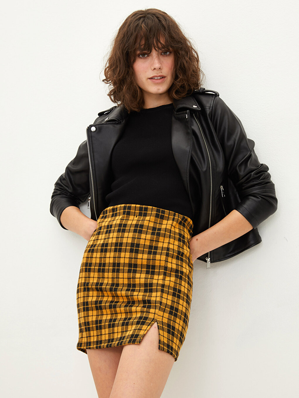 SHEIN | Jackets & Coats | Yellow Plaid Skirt Suit | Poshmark