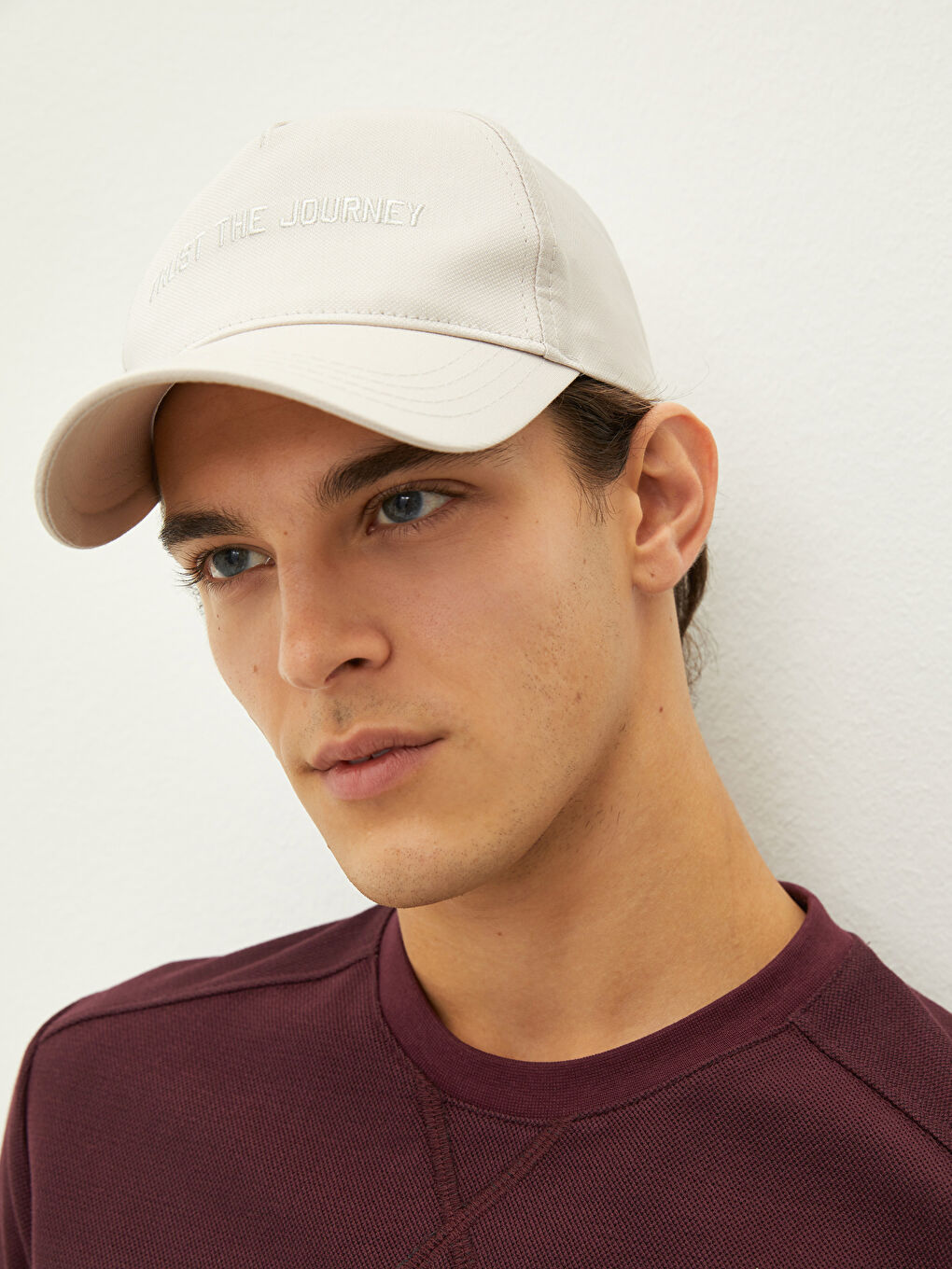 Men's Cap Hat with Embroidery in Pique Fabric -W1HV08Z8-SCQ