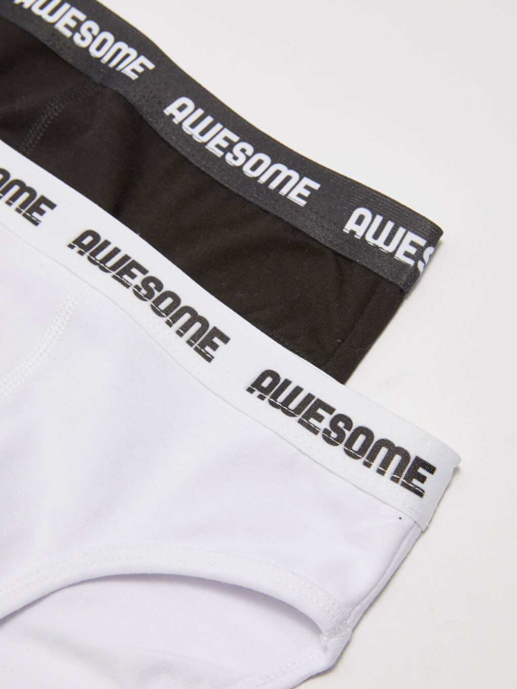 【L.E.E.Y】 LOGO BANDING BRIEFS LC WAIKIKI Slogan Printed Cotton Boys' Briefs 2 Pack