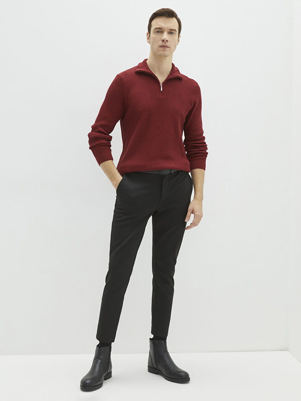 LC WAIKIKI Funnel Neck Long Sleeve Men's Knitwear Sweater