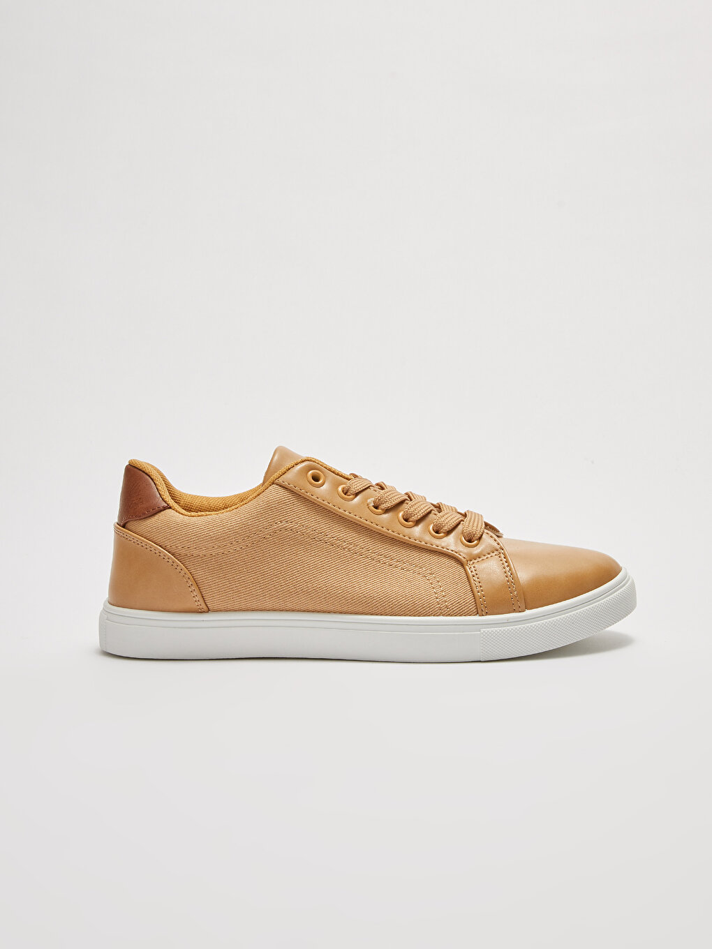 Faux Leather Panel Detail Sneaker | boohooMAN USA