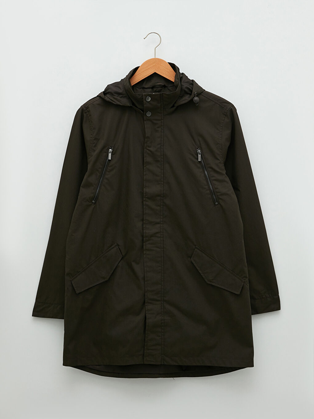 LC WAIKIKI Standard Fit Hooded Thin Men's Coat -S22235Z8-QTR