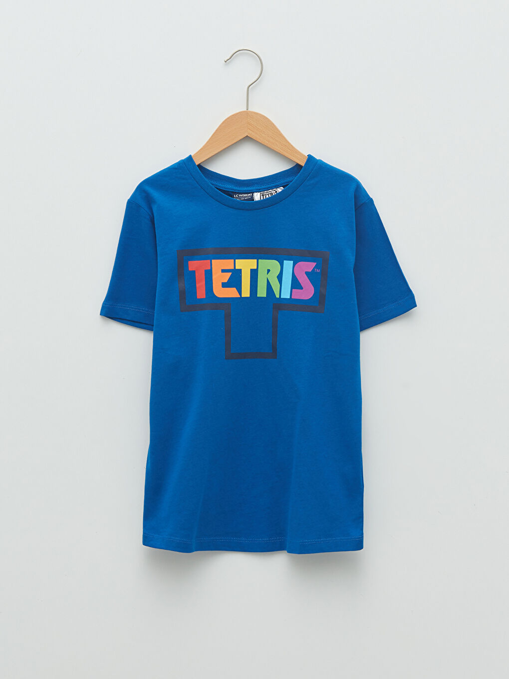 LC WAIKIKI Crew Neck Tetris Printed Short Sleeve Cotton Boy