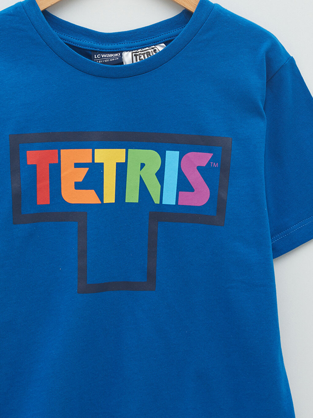 LC WAIKIKI Crew Neck Tetris Printed Short Sleeve Cotton Boy