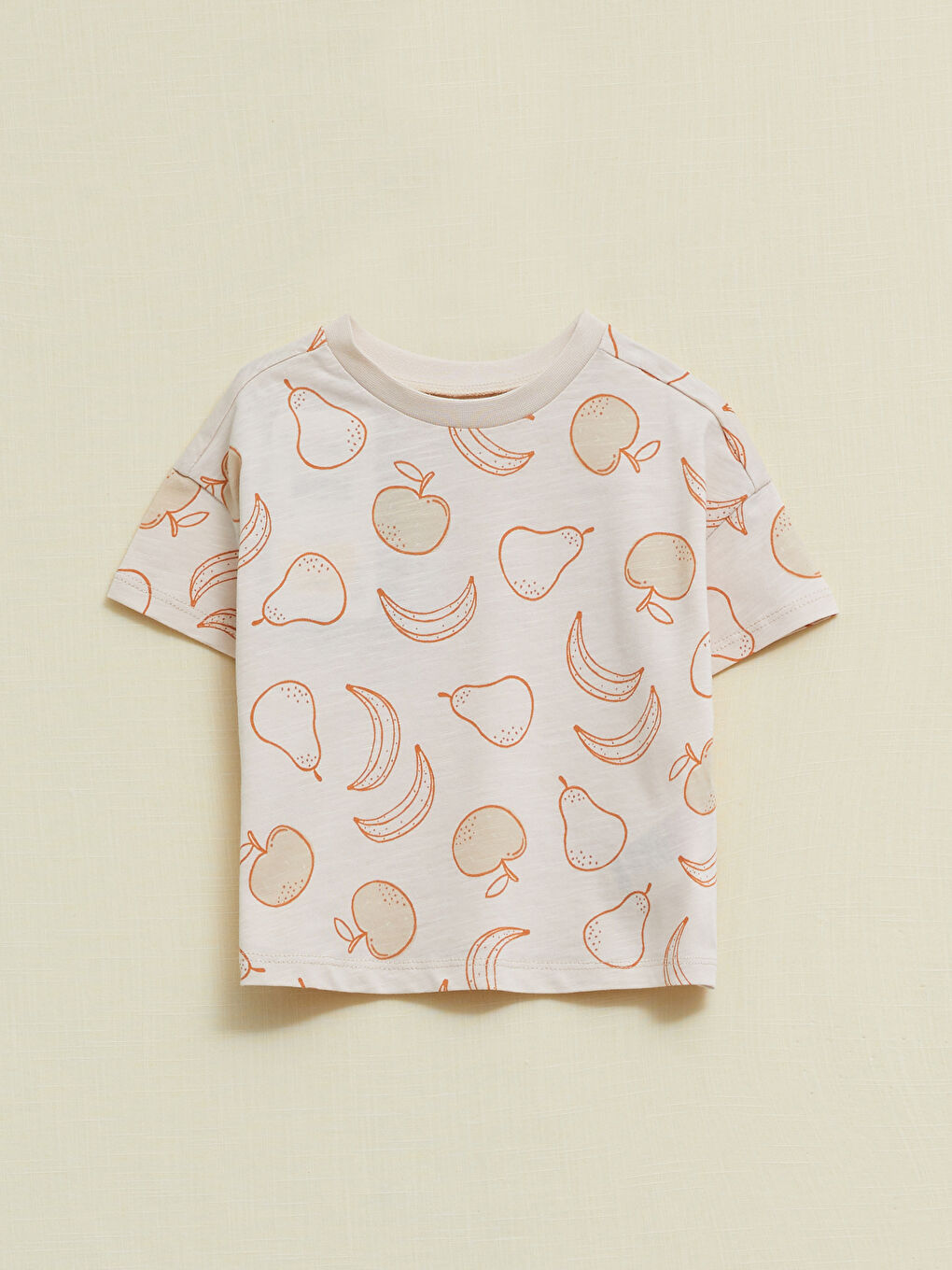 Crew Neck Short Sleeve Printed Baby Boy TShirt and Shorts 2Piece Set