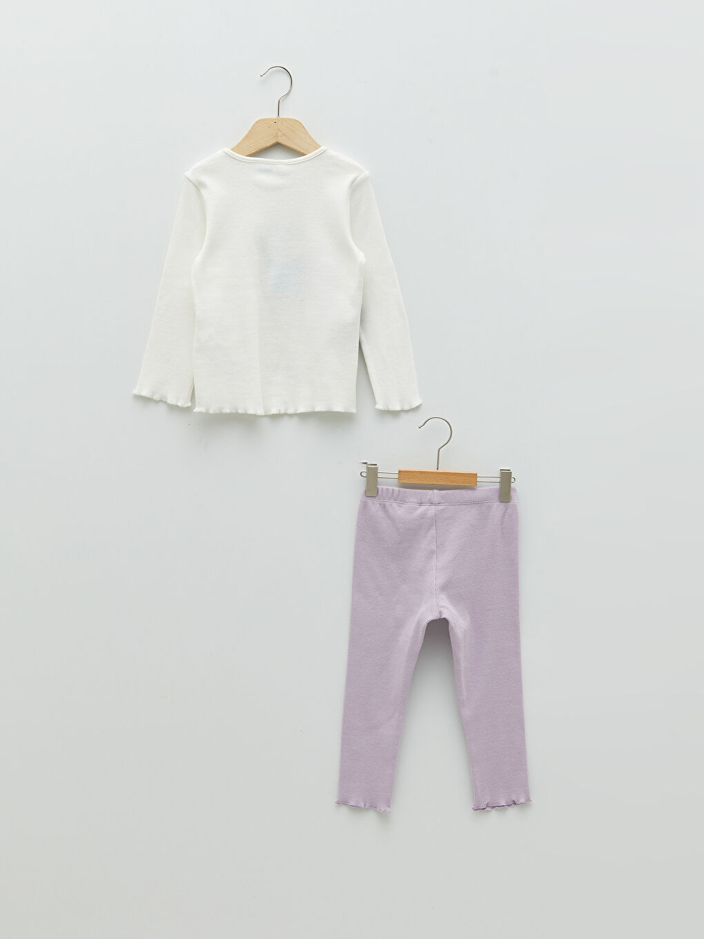 Crew Neck Long Sleeved Minnie Mouse Printed Baby Girl TShirt and