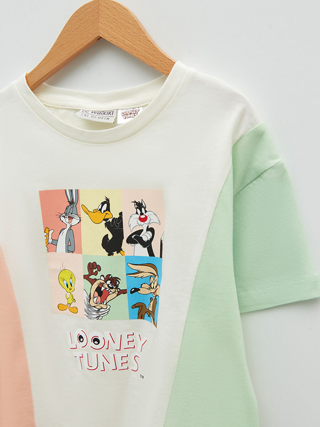 Crew Neck Looney Tunes Printed Short Sleeve Cotton Girls T Shirt S26239Z4 FDU S26239Z4 FDU LC Waikiki