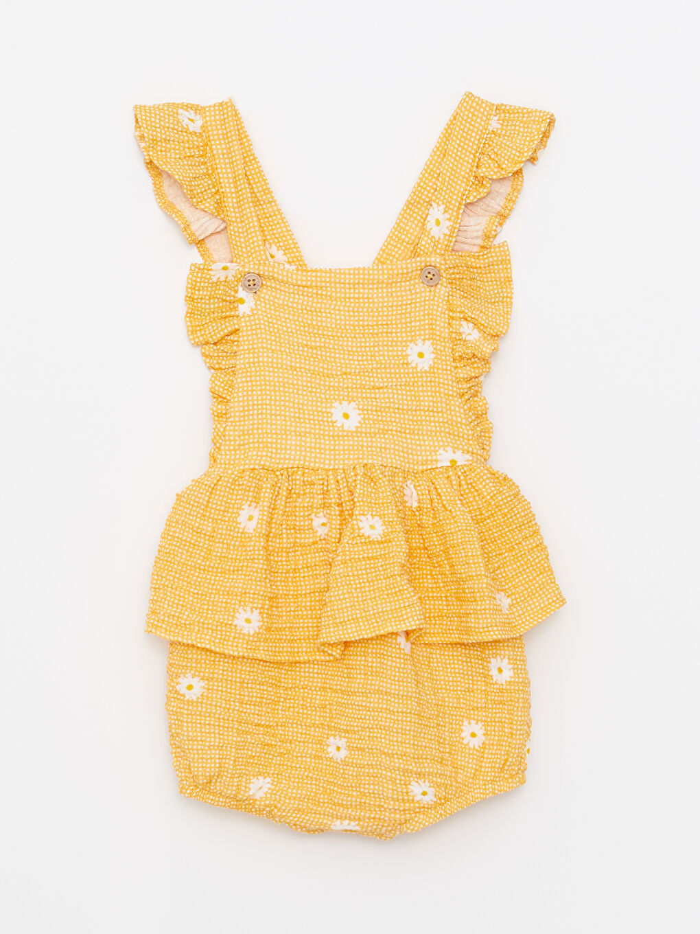 Square Neck Strap Printed Baby Girl Jumpsuit S28858Z1LUB S28858Z1