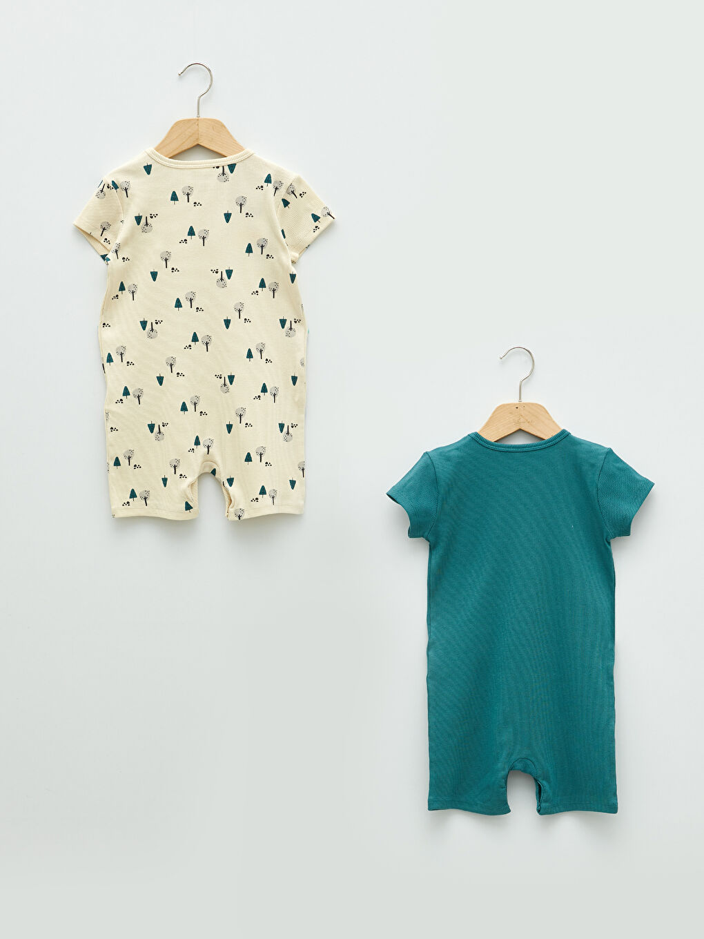 Crew Neck Short Sleeve Printed Baby Boy Rompers 2 Pack S29085Z1LQA