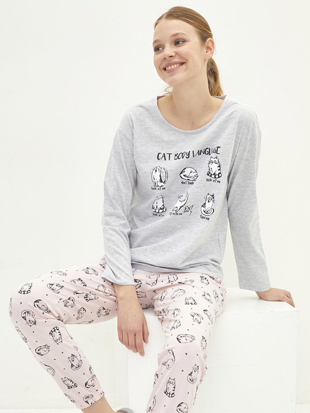Ensemble pyjama 100% coton/ Ensemble pyjama femme/Manches longues