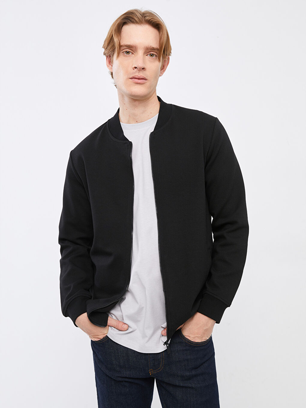 Relaxed Fit Long Sleeve Men's College Jacket -S2BB97Z8-CVL Relaxed Fit Long Sleeve Men's College Jacket -S2BB97Z8-CVL