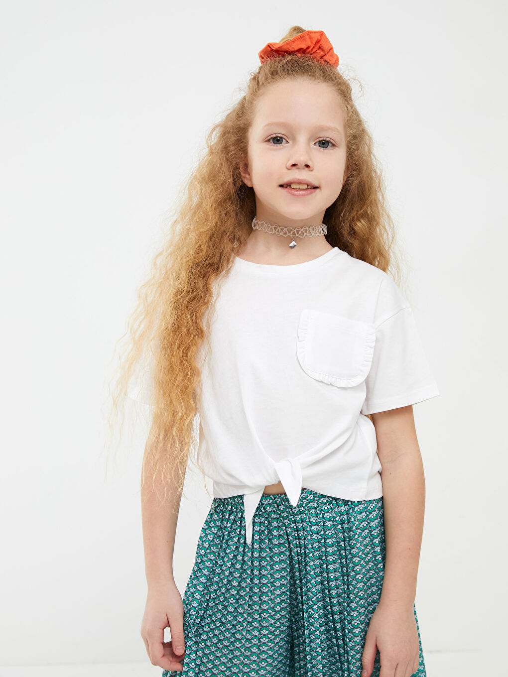 Crew Neck Basic Short Sleeve Girls TShirt S2BO26Z4R9K S2BO26Z4R9K