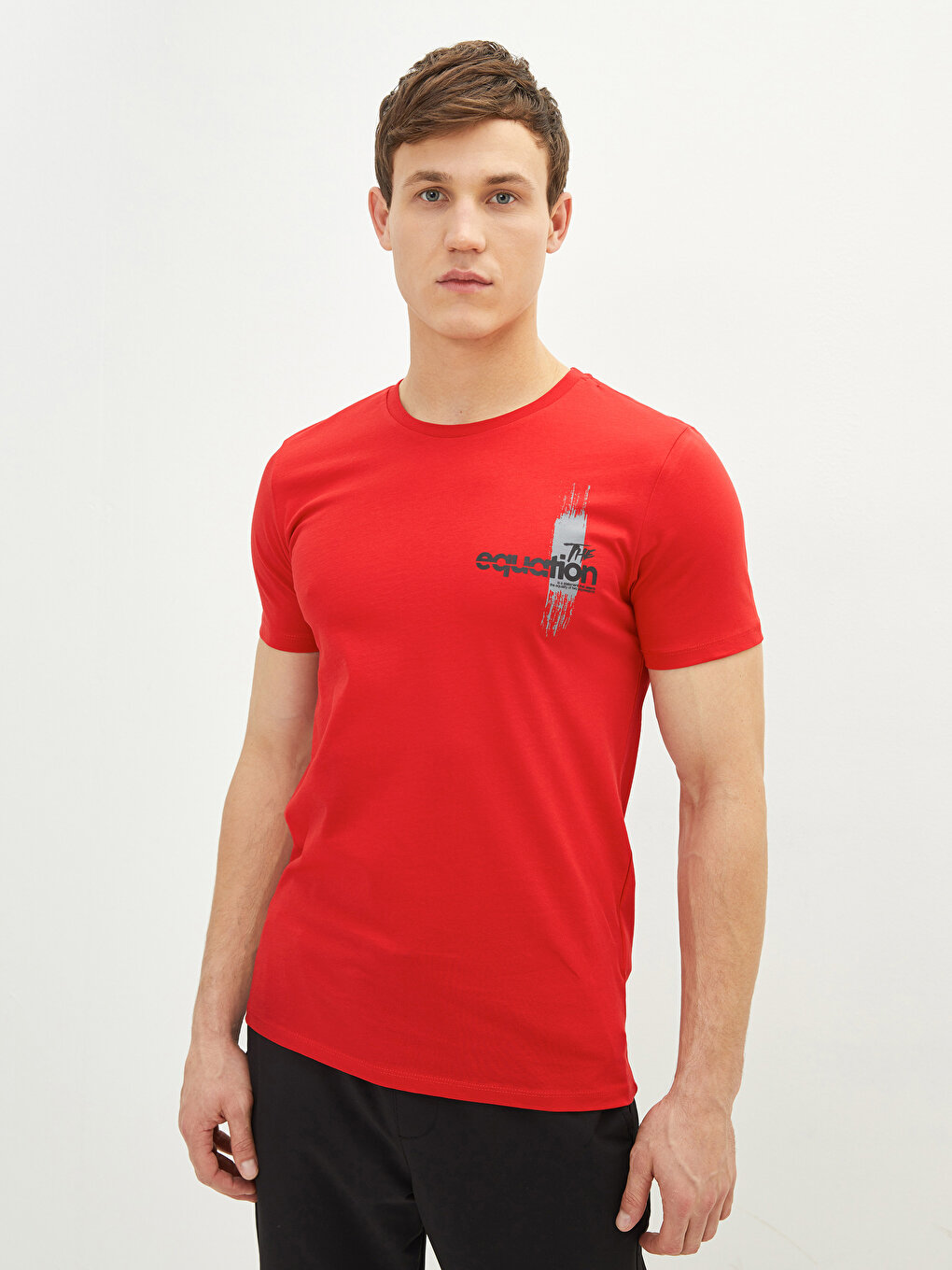 Crew Neck Short Sleeve Printed Combed Cotton Men's T-shirt -S2BP65Z8 ...