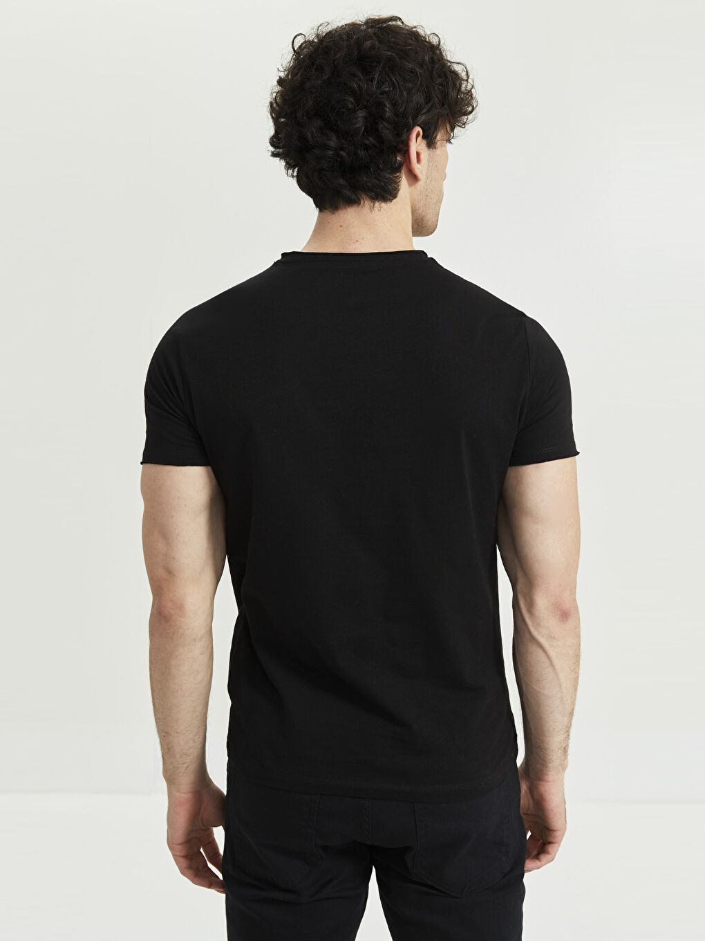 Crew Neck Short Sleeve Combed Cotton Men's Tshirt S2BT89Z8CVL