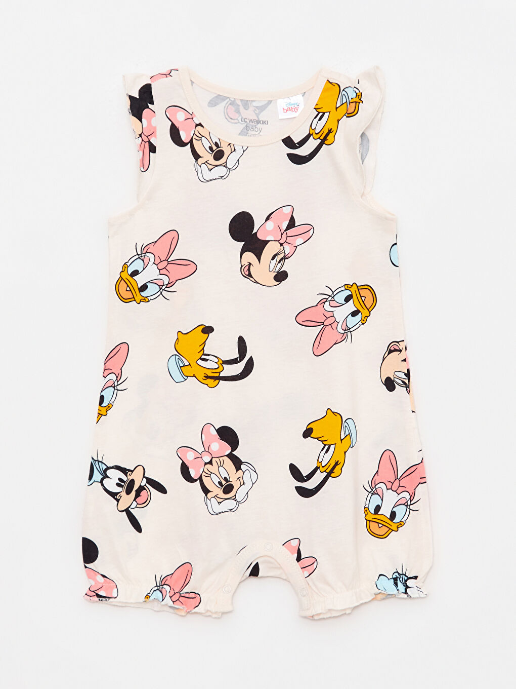 Crew Neck Disney Printed Cotton Baby Girl Rompers 2 Pack S2DS86Z1LQA S2DS86Z1LQA LC Waikiki