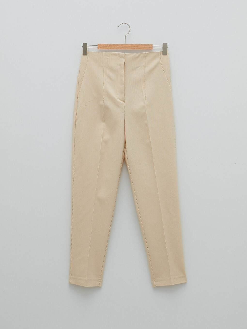 High Waist Standard Fit Striped Pocket Detailed Women's