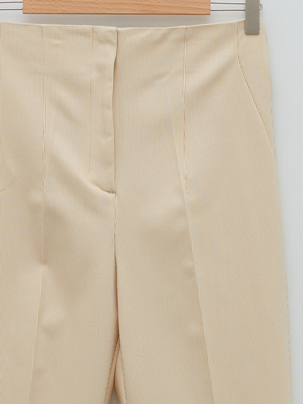 High Waist Standard Fit Striped Pocket Detailed Women's