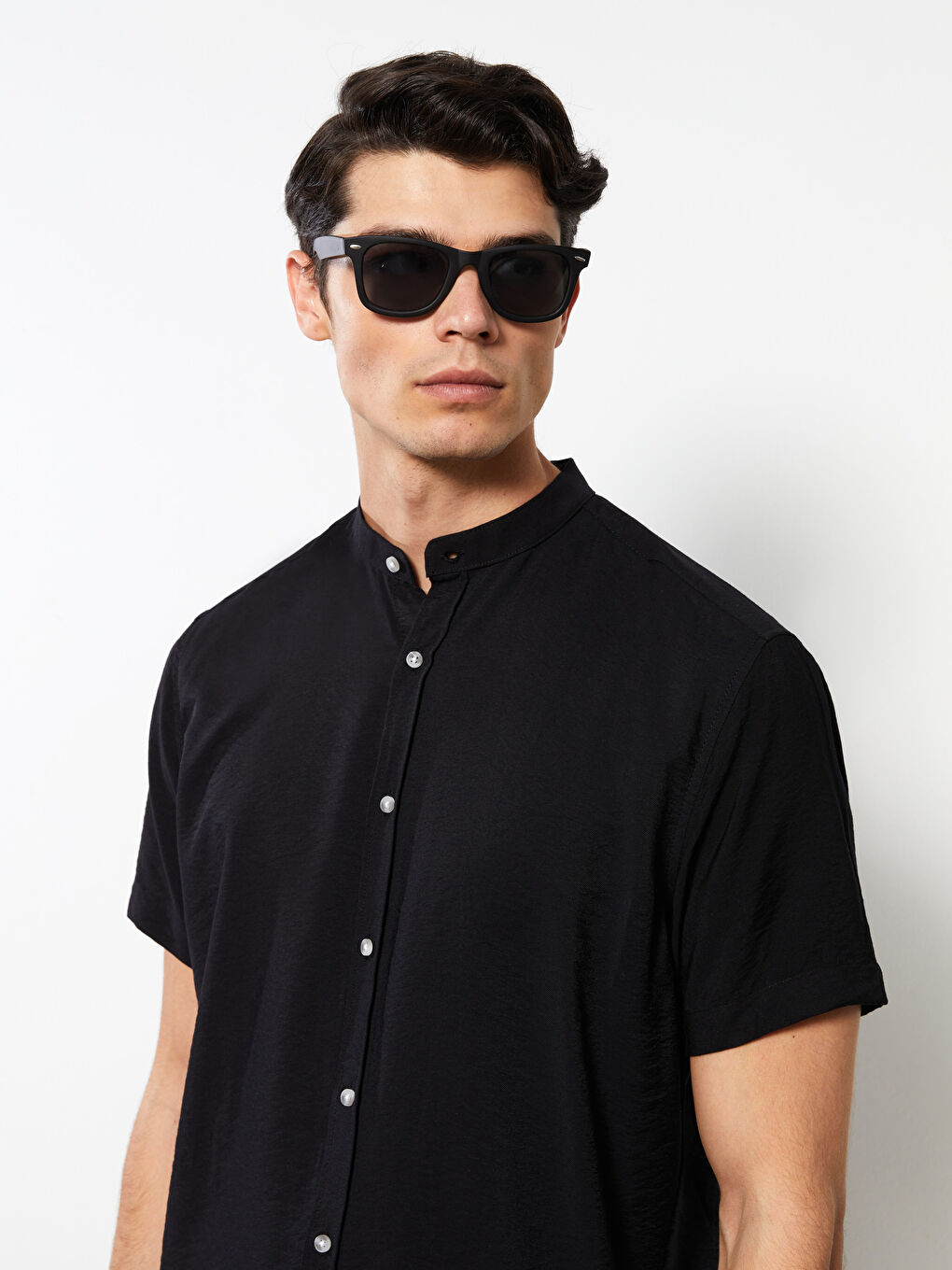 Regular Fit Short Sleeve Viscose Men's Shirt S2FN79Z8RQL S2FN79Z8