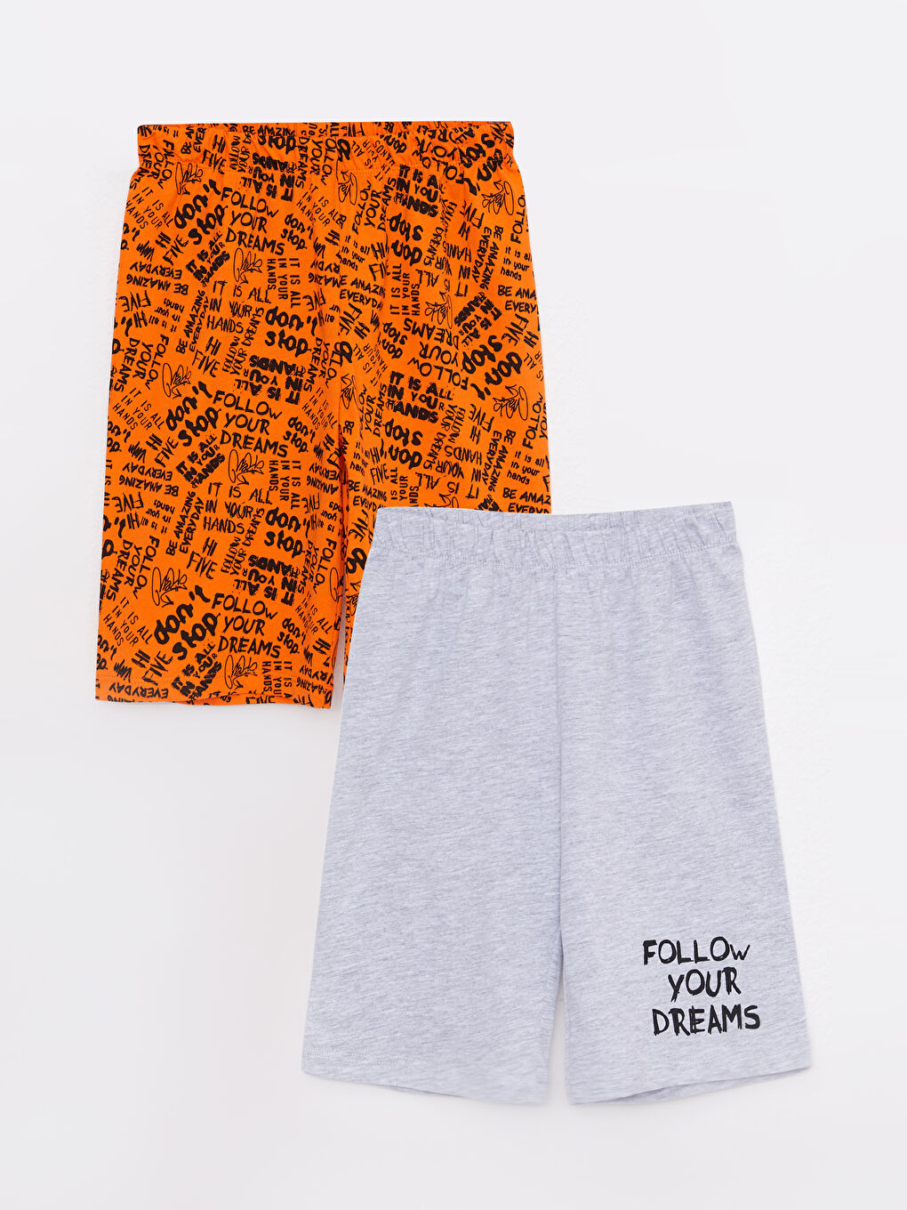 Elastic Waist Printed Boy Pajamas Shorts 2 Pieces S2FV49Z4LAK