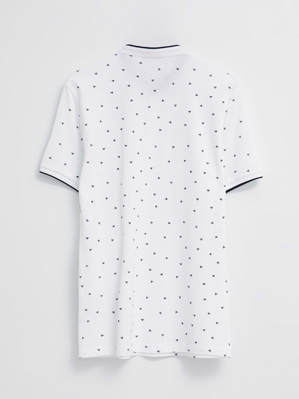 Grandad Collar Short Sleeve Patterned Piqué Men's TShirt S2H833Z8J5E