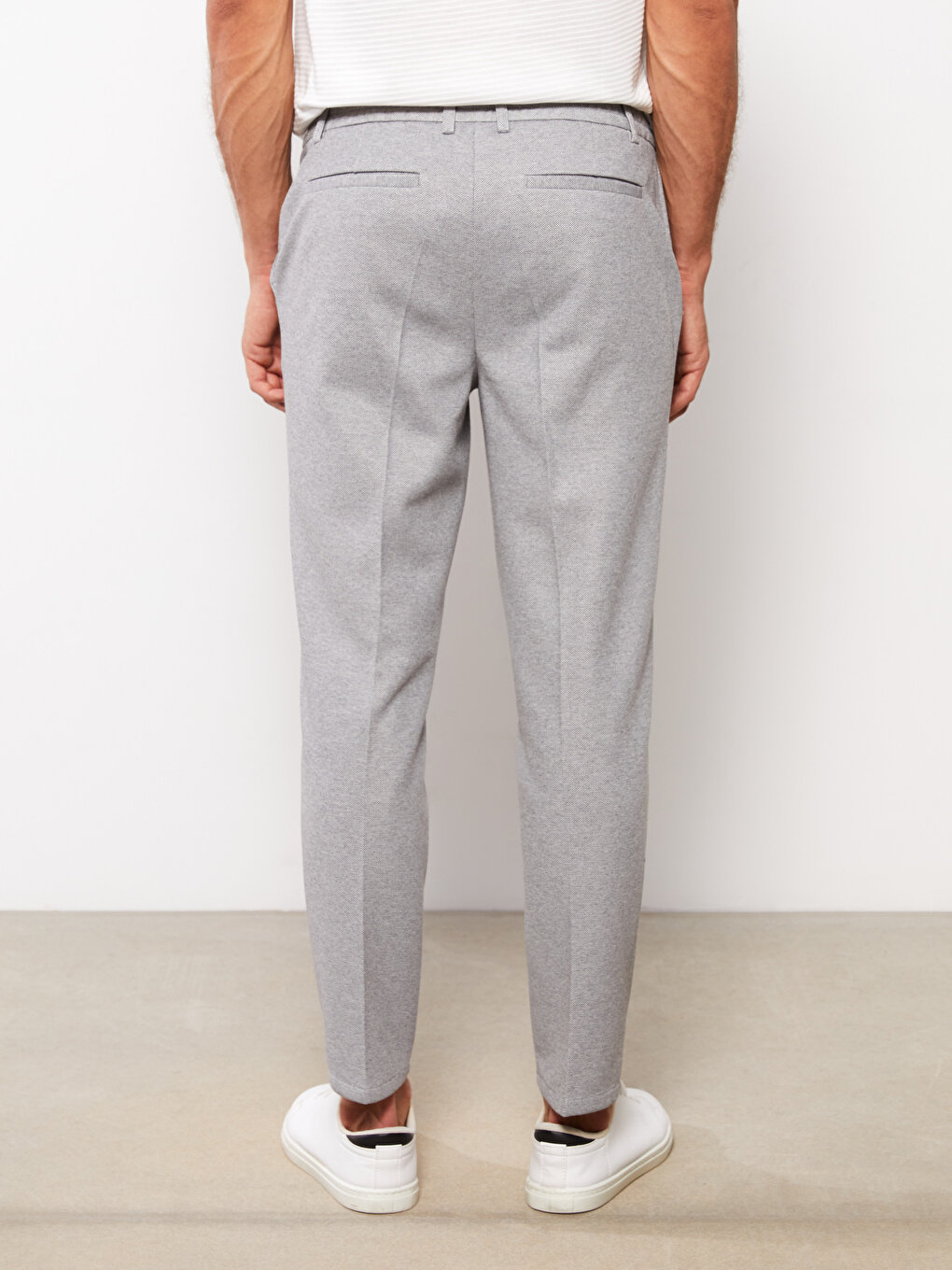Selected suit trousers in slim cropped grey herringbone - ShopStyle