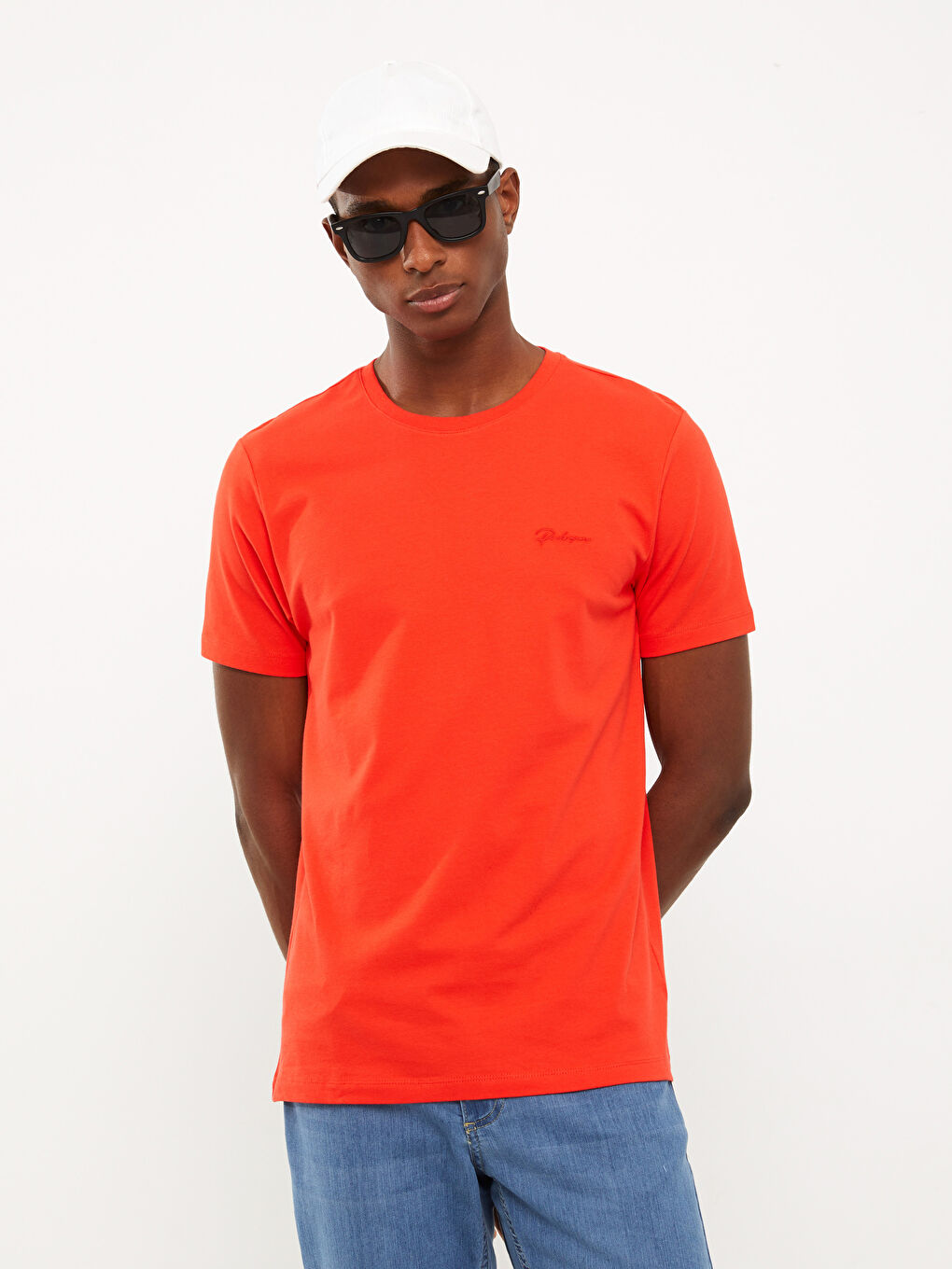 Crew Neck Short Sleeve Embroidered Combed Combed Men's TShirt S2M008Z8GPU S2M008Z8GPU LC