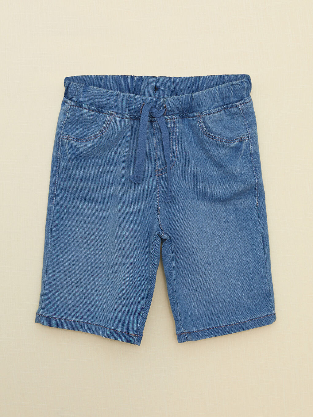 Basic Baby Boy Jean Shorts With Elastic Waist S2M847Z1H45 S2M847Z1