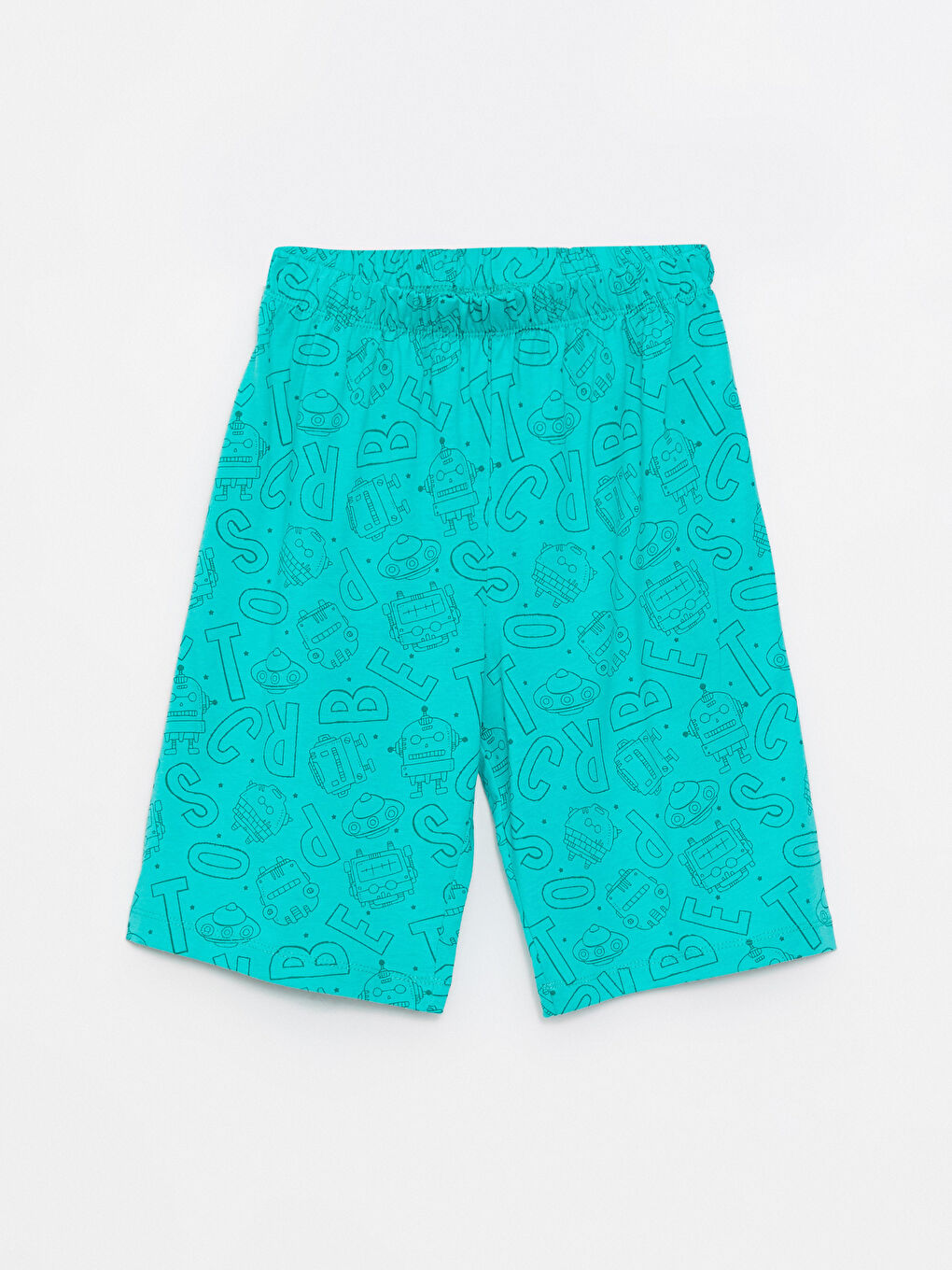 Crew Neck Printed Short Sleeve Boy's Short Pajamas Set S2MC55Z4JC7