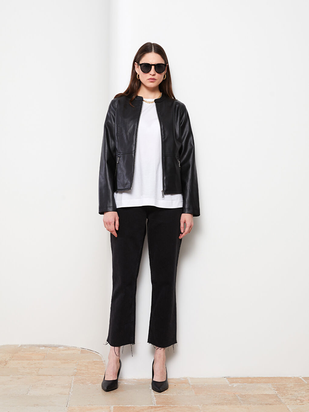 LC WAIKIKI Stand Up Collar Straight Long Sleeved Pocket Detailed - Main Image