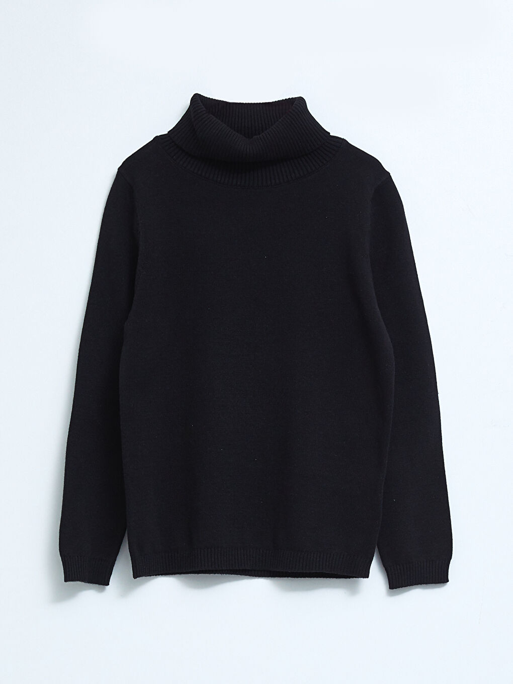 Turtleneck Basic Long Sleeve Girl Tricot Sweater -W20301Z4-CVL 