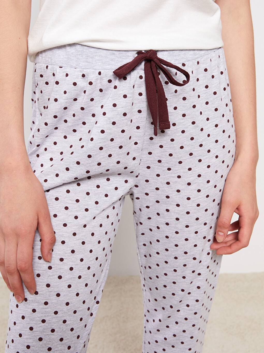 Brown Tiny Polka Dot Women's Joggers