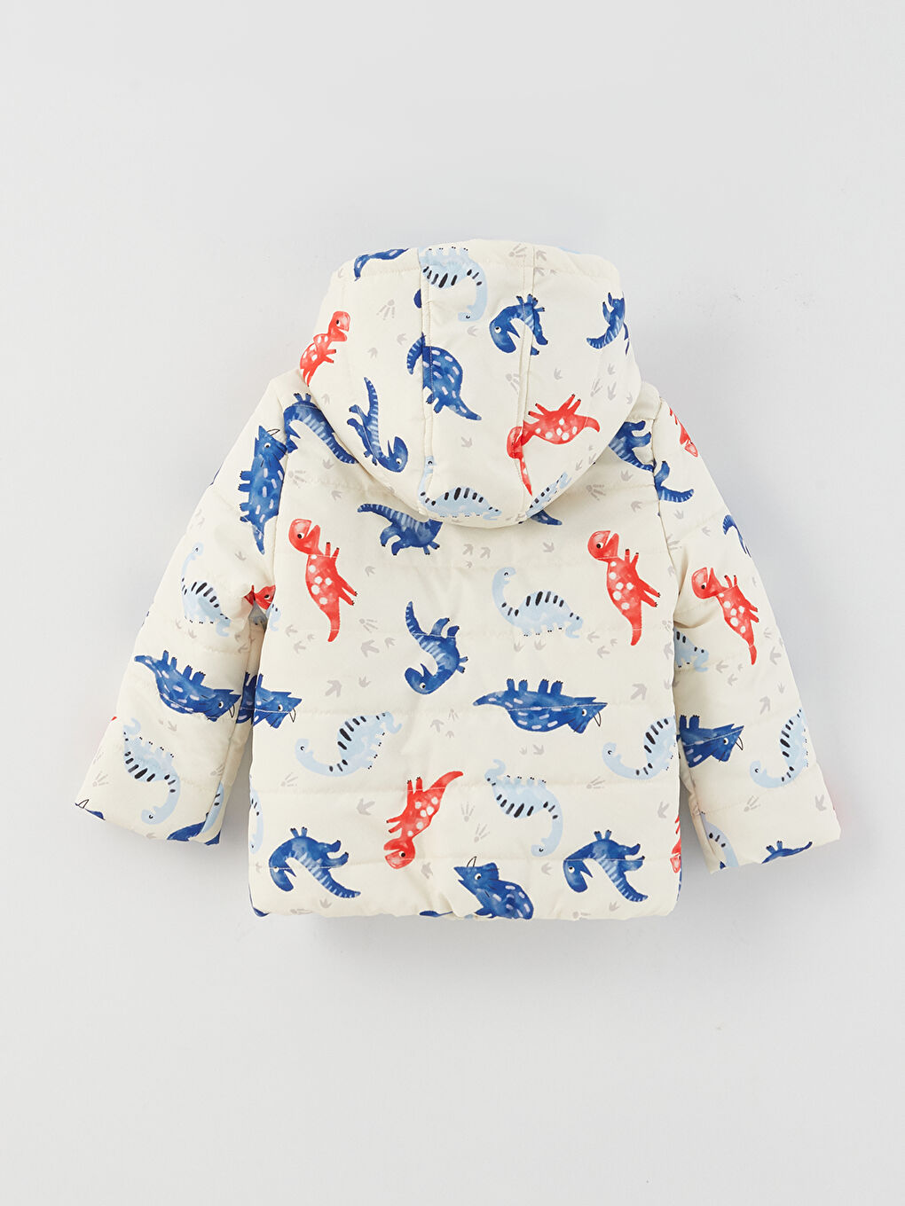 Hooded Long Sleeve Patterned Baby Boy Coat W21144Z1LU7 W21144Z1LU7