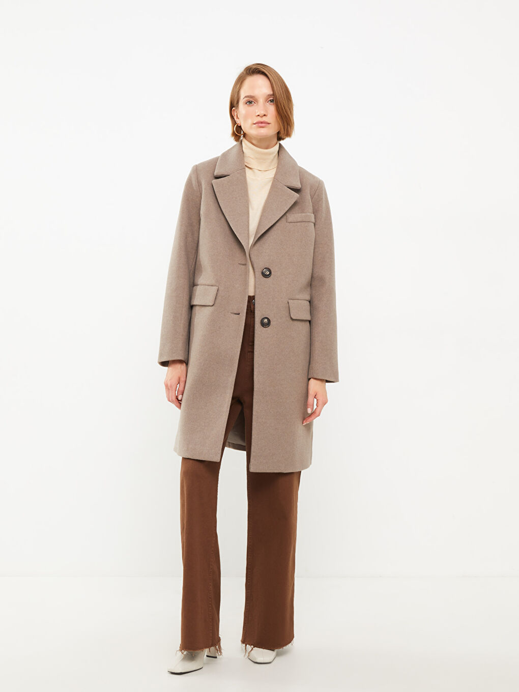 Lapels structured coat top