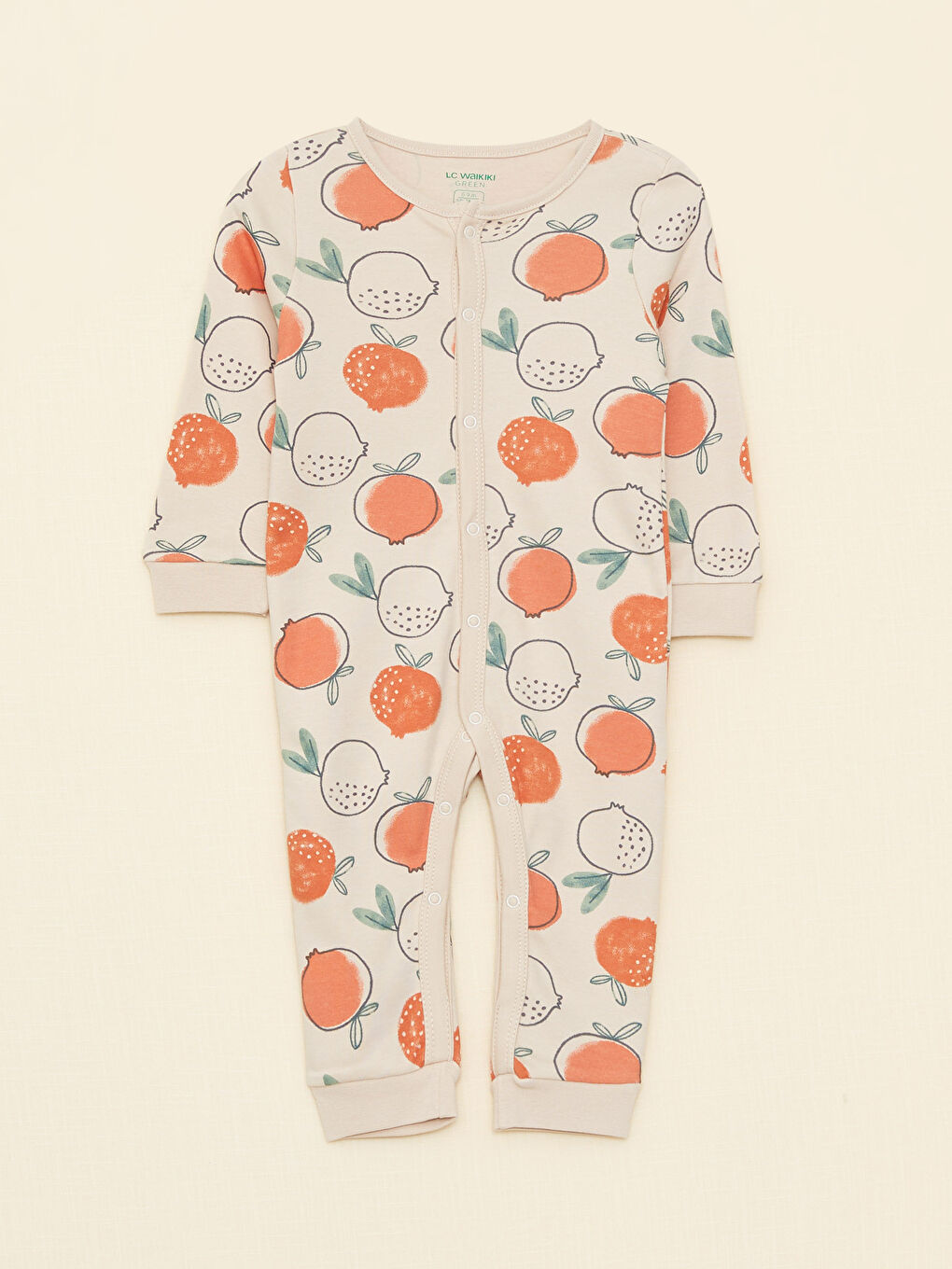 Crew Neck Long Sleeve Printed Organic Cotton Baby Boy Rompers 2 Pack