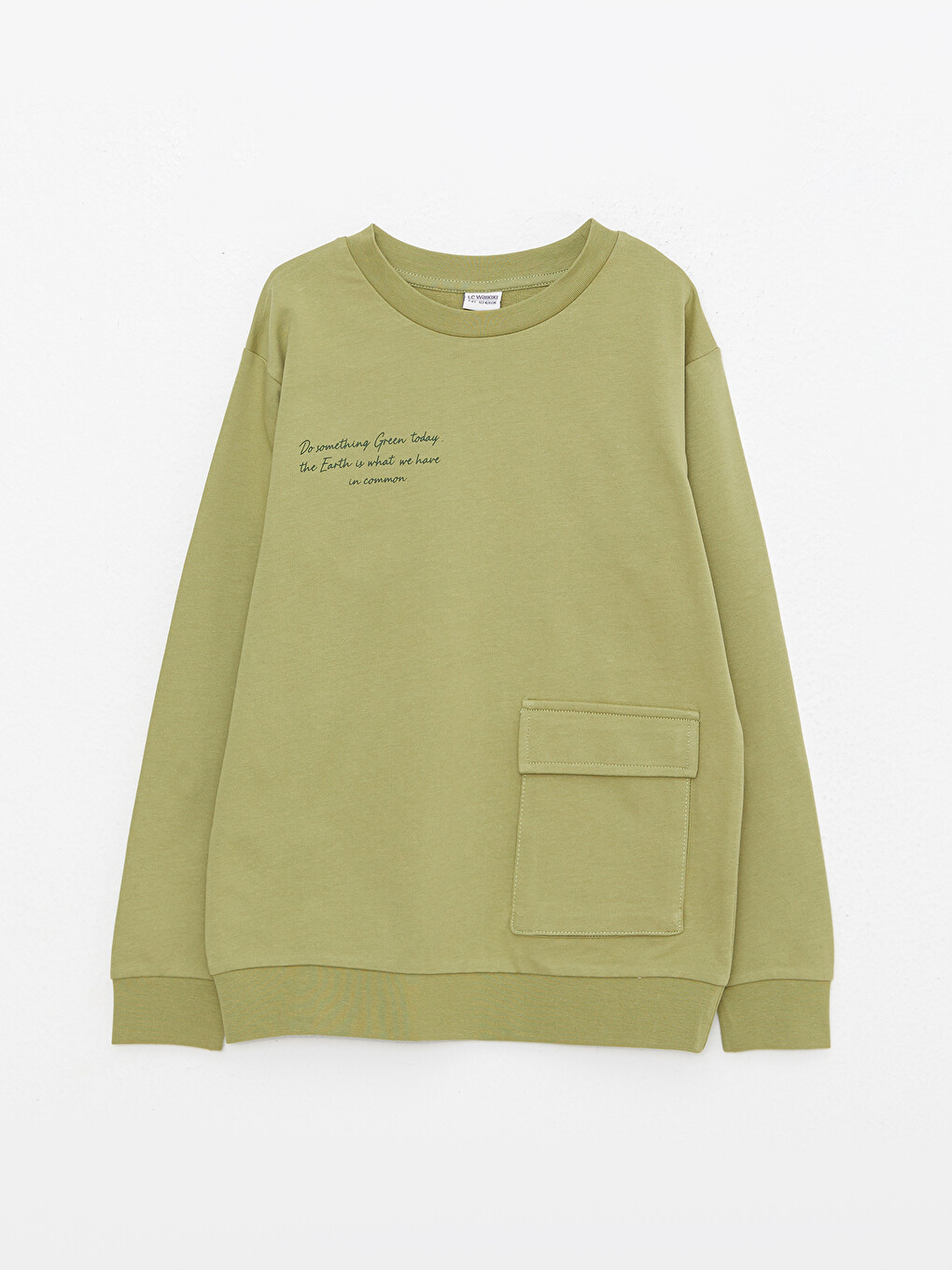 Crew Neck Printed Long Sleeve Organic Cotton Boy Sweatshirt W22465Z4 crew-neck-printed-long-sleeve-organic-cotton-boy-sweatshirt-w22465z4