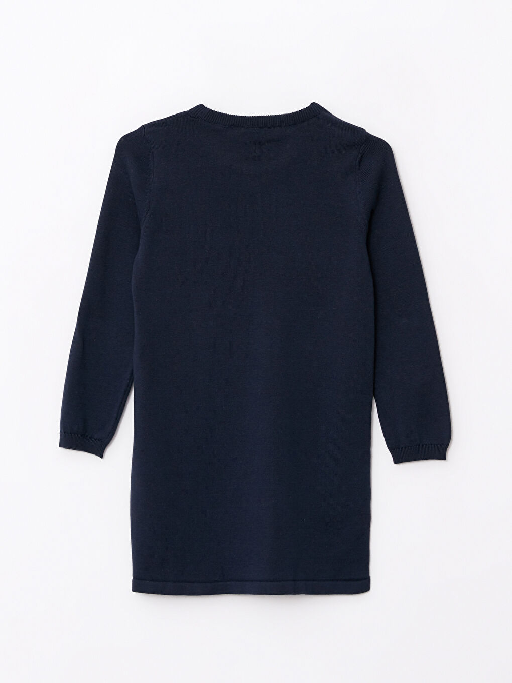 Crew Neck Pattern Long Sleeve Girl's Knitwear Dress and Pantyhose