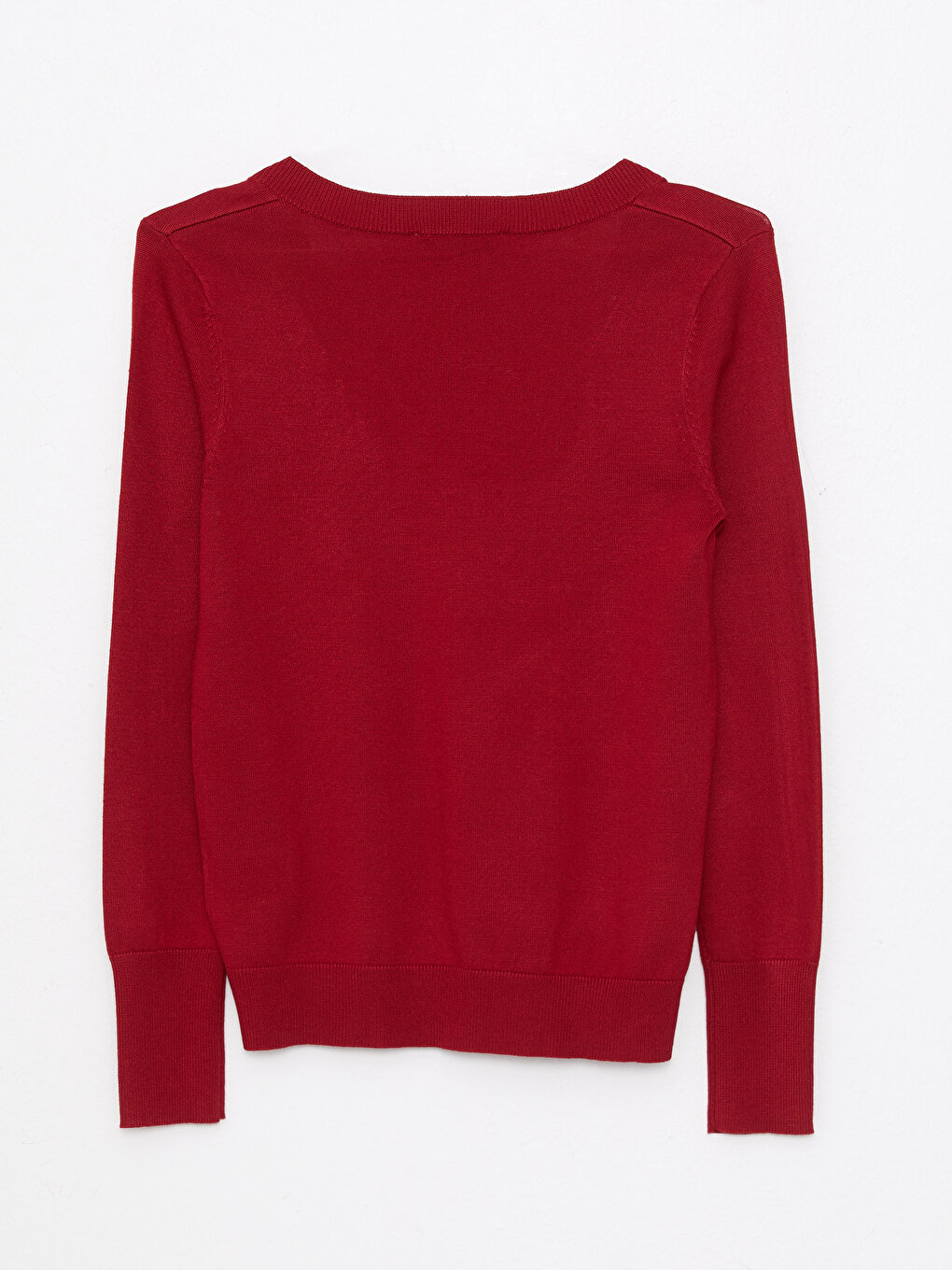 V Neck Regular Long Sleeve Women's Tricot Sweater -W24074Z8-HQR ...