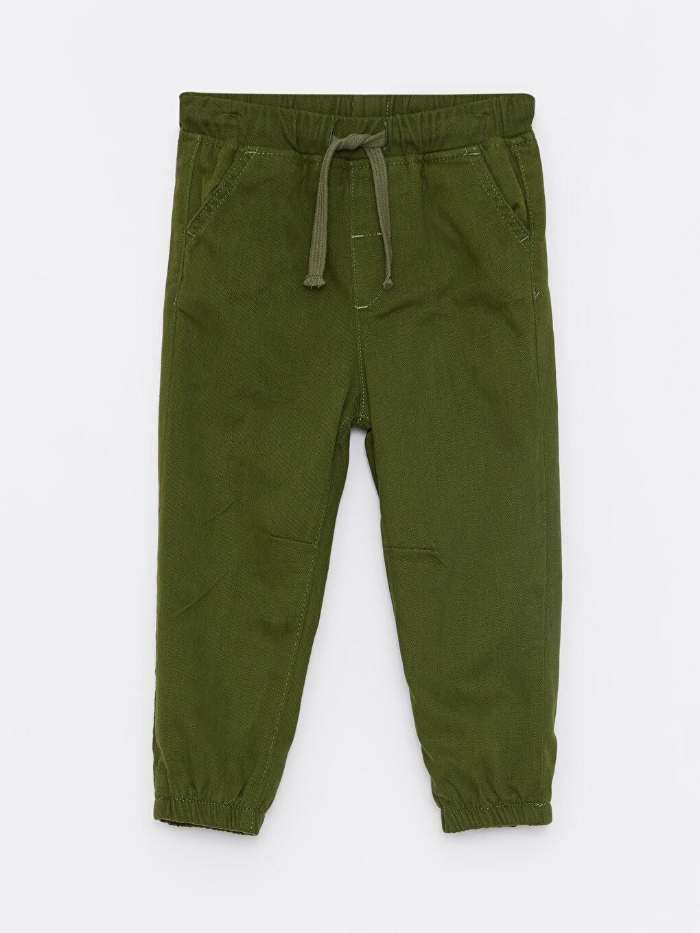 Chino Trousers, Easy to Slip On, for Boys - green medium solid with desig,  Boys