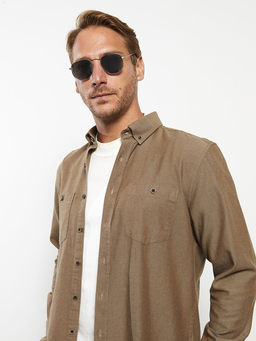 Regular Fit Long Sleeve Gabardine Men s Shirt W28059Z8 CT9 W28059Z8 regular-fit-long-sleeve-gabardine-men-s-shirt-w28059z8-ct9-w28059z8