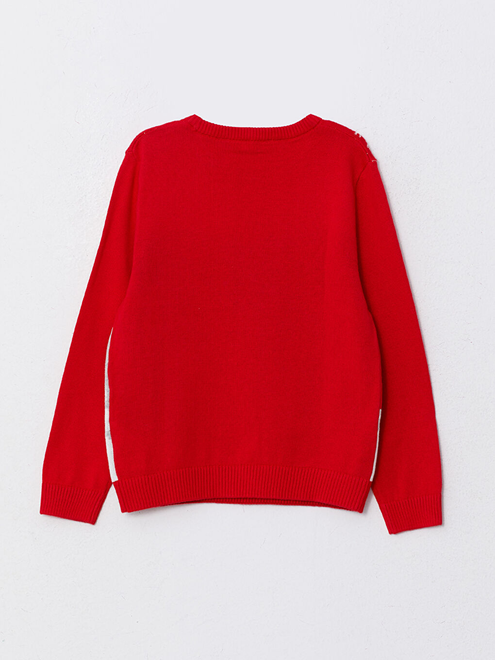 LC WAIKIKI მრგვალი საყელო შობის თემატიკის გრძელმკლავიანი ბიჭის ტრიკოტაჟის სვიტერი -W2AN01Z4-HC3