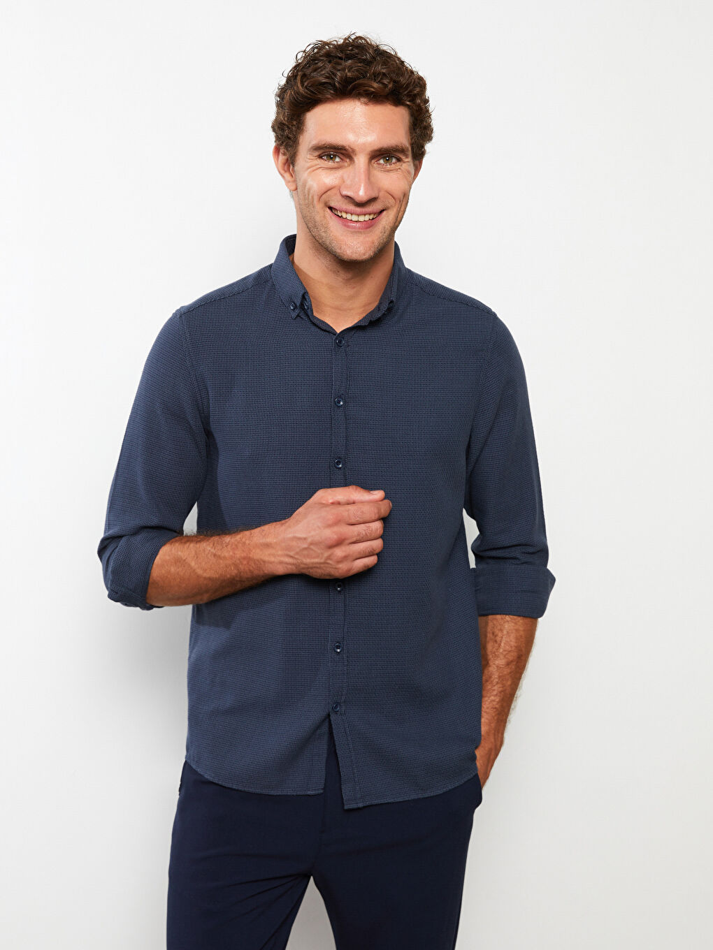 Regular Fit Long Sleeve Dobby Weave Men s Shirt W2AS60Z8 RFH regular-fit-long-sleeve-dobby-weave-men-s-shirt-w2as60z8-rfh