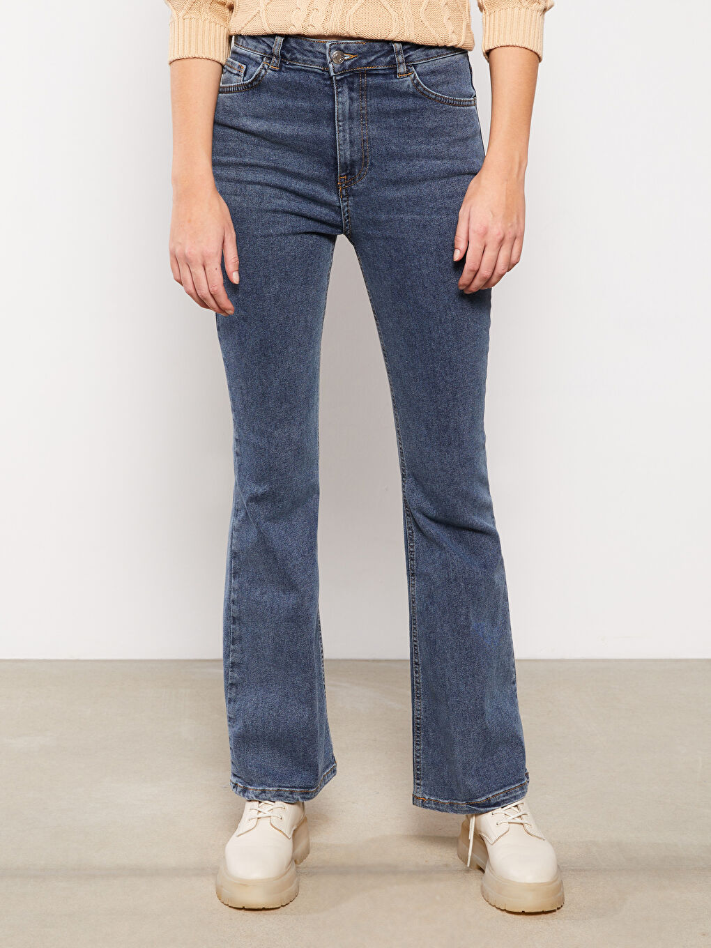 High Waist Mars Flare Straight Women Jeans -W2AU09Z8-S1D