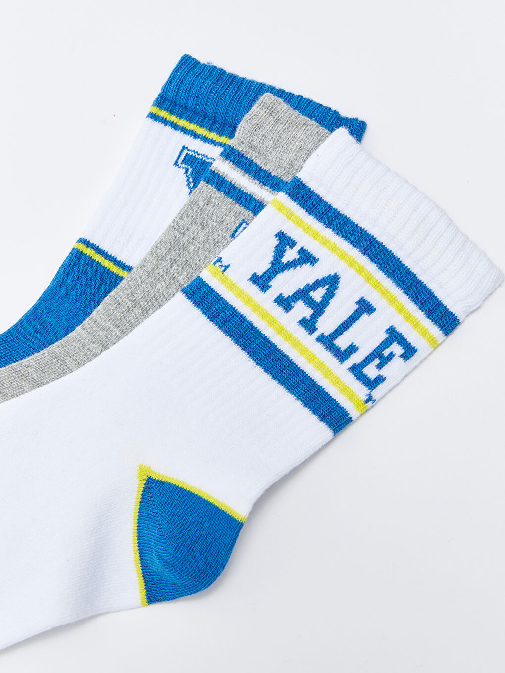 Yale University Printed Men's Cleat Socks 3 Pack W2BC51Z8K00